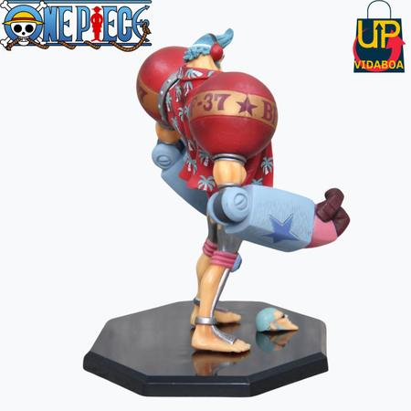 Imagem de Boneco Premium One Piece - Franky com duas cabeças - Action Figure 18cm