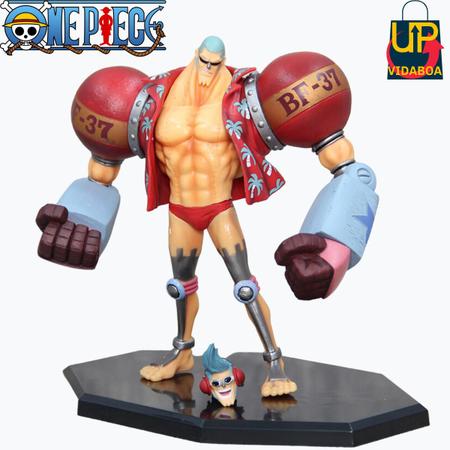 Imagem de Boneco Premium One Piece - Franky com duas cabeças - Action Figure 18cm