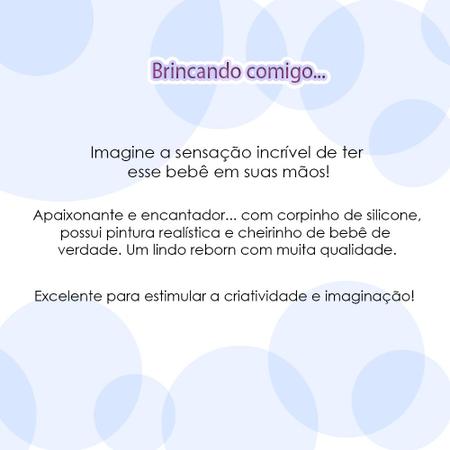Boneco Reborn de Silicone Menino Cabelo Castanho 16 Itens - Cegonha Reborn Dolls Imagem de Boneco Reborn de Silicone Menino Cabelo Castanho 16 Itens
