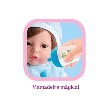 Boneca Bebê Reborn Vick Baby Frases Mamadeira, Chupeta Promo