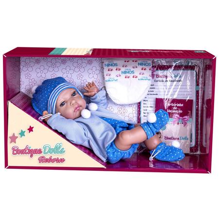 Boneca Reborn Menino Bebe Recem Nascido Pagão Azul Escuro - ShopJJ -  Brinquedos, Bebe Reborn e Utilidades