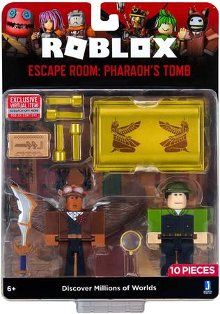 Roblox Boneco Pack 2 Figuras Escape Room Pharaohs Tomb Sunny