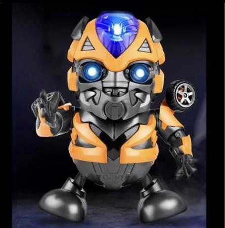 Imagem de Boneco Robô Dançarino Brinquedo Menino Transformes Bumblebee