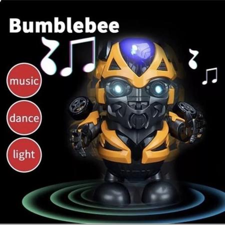 Imagem de Boneco Robô Dançarino Brinquedo Menino Transformes Bumblebee