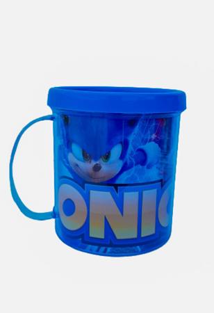 Kit Boneco Sonic 16cm Sega Coleção + Caneca Personalizada 350ml