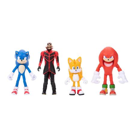 Kit 6 bonecos da turma do Sonic (modelos a escolher) (Sonic, Tails, Dr  Robotnik, Knucles, Amy)