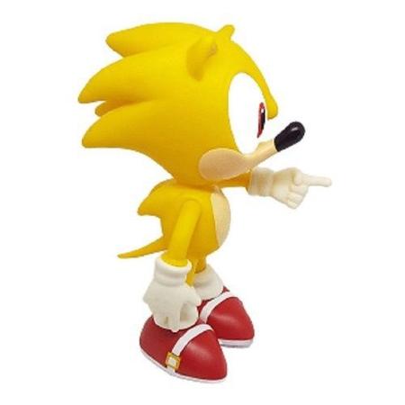 Boneco Super Sonic Amarelo Personagem Action Figure Articulado