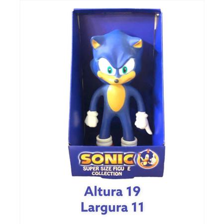 Boneco Sonic Articulado Grande Brinquedo Caixa Collection