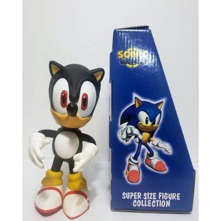 Boneco Sonic shadow 23cm sonic collection articulado preto jogo