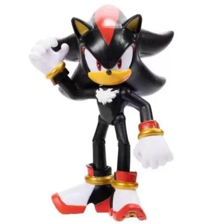 Boneco Sonic the Hedgehog Articulado Super Shadow Candide 3402 em