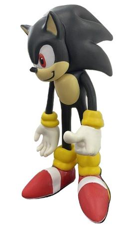 Boneco Action Figure Sonic Preto Articulado 23cm - WebContinental