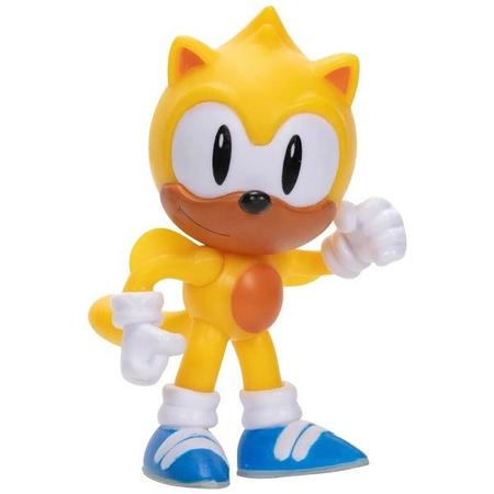 Boneco Sonic - Azul, Amarelo, Preto, Vermelho e Rosa - 14cm