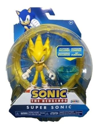 Boneco Sonic The Hedgehog Super Sonic Amarelo 3407 4' - Candide