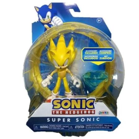 Sonic - Boneco do Super Sonic 4.0 Polegadas - Candide - Bonecos