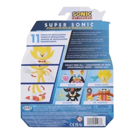Boneco Sonic The Hedgenog Super Sonic Articulado - Candide - Bonecos -  Magazine Luiza
