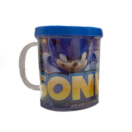 Boneco Sonic Vermelho 15cm Caneca Personalizada Colecionável