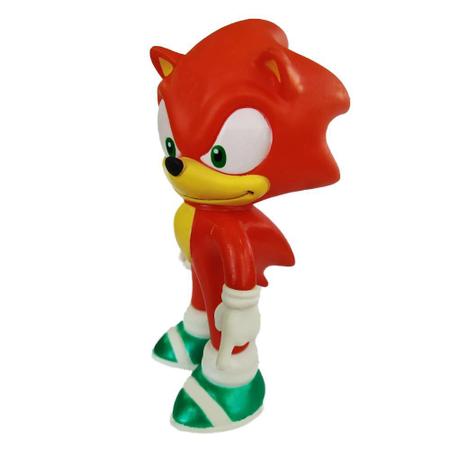 Boneco Sonic Vermelho Collection Com Caneca Personalizada - Super