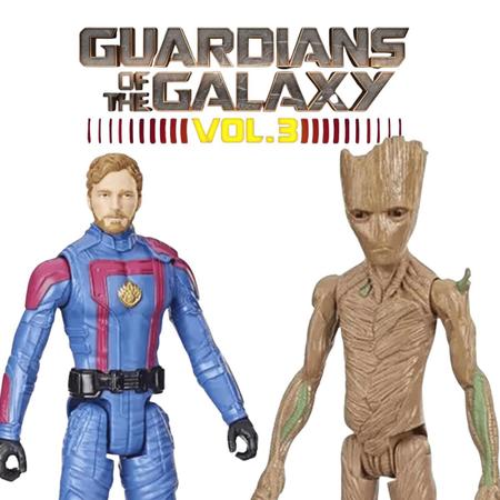 Boneco Star Lord E Groot 30cm Guardiões Da Galáxia 3 Marvel