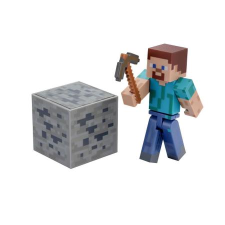 Minecraft - Steve com lobo bege e acessórios - 3dPrinted - Boneco Minecraft  - Magazine Luiza