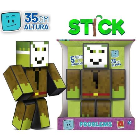 Kit c/ 6 Bonecos 35 cm Turma do Problems-Minecraft