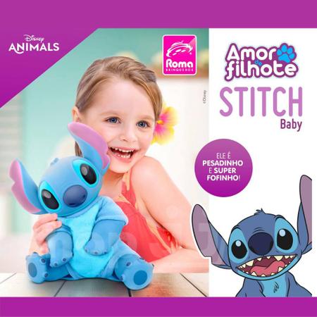 Boneco Stitch Baby Coleção Disney Amor De Filhote Vinil Bebê
