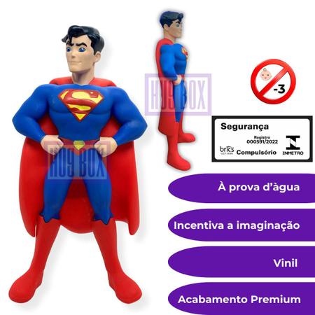 Imagem de Boneco Super Homem 25cm Em Vinil Liga Da Justiça Decoração