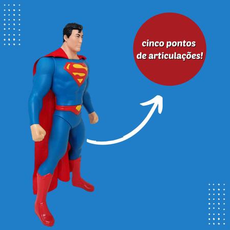 Imagem de Boneco Superman Grande Articulado 45cm Dc Liga Da Justiça Original Infantil Brinquedos Novabrink