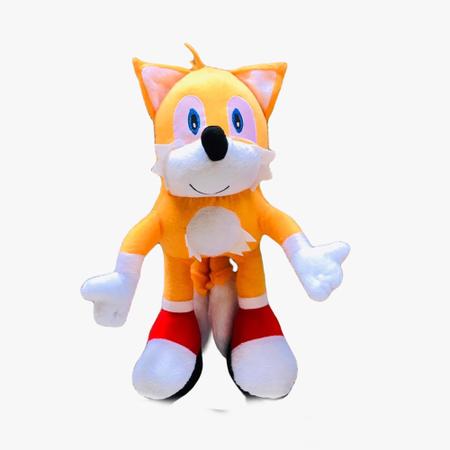 Boneco Brinquedo de Pelúcia Tails Filme Sonic Presente de Menino