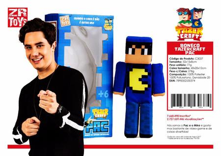 Boneco Mike Tazer Craft: Minecraft - ZR Toys - Toyshow Tudo de