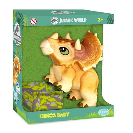 Imagem de Boneco Triceratops Baby Jurassic World de Vinil Grande Pupee