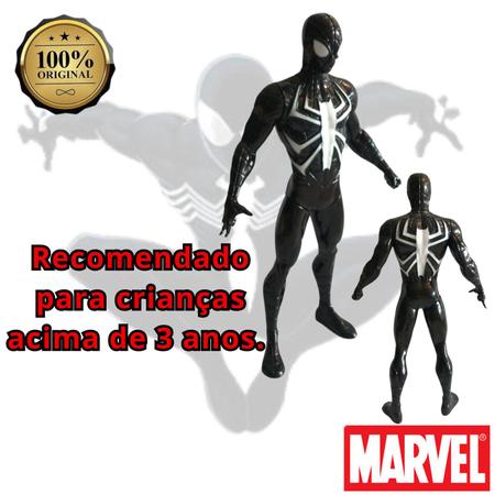 Imagem de Boneco Vingadores 22cm Homem Aranha Negro Marvel Grande