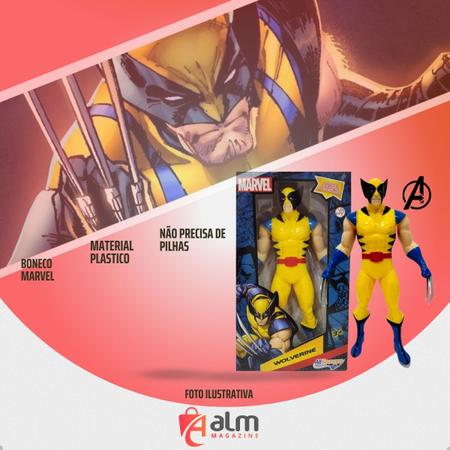 Imagem de Boneco Wolverine  Brinquedo Marvel X-men Garras Articulado Vingadores