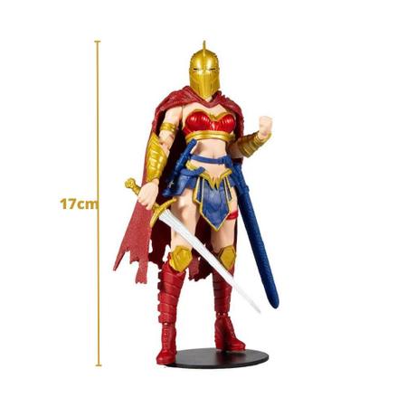 Imagem de Boneco Wonder Woman Mulher Maravilha Com Capacete Do Destino Dc Multiverse F00677 - Fun