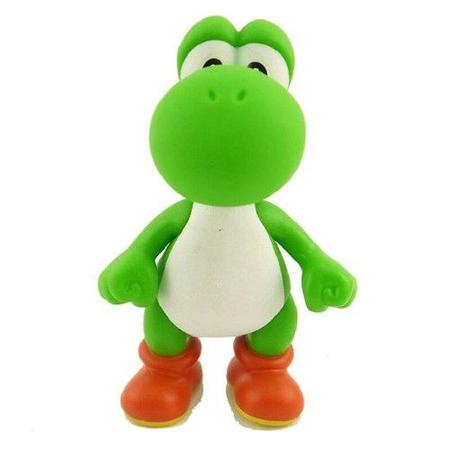 Boneco Yoshi 23cm Articulado Super Mario Bros Coleção Nintendo