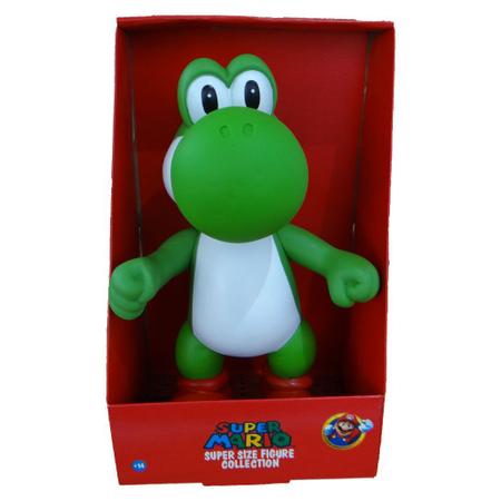 Boneco Yoshi 23cm Articulado Super Mario Bros Coleção Nintendo