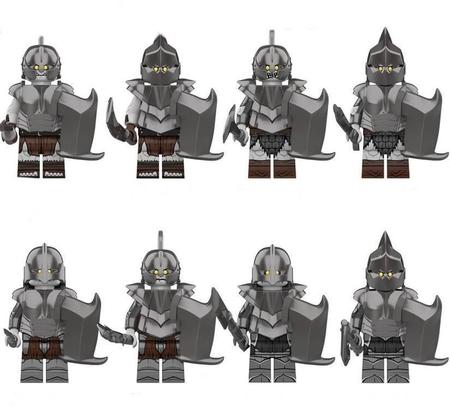 Bonecos Blocos De Montar Ex rcito Guerreiros Medieval Orcs Mega