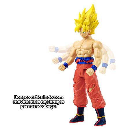 Boneco Articulado Dragon Ball ss Goku Battle 30 cm - Fun em