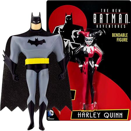 Boneco Flexível Batman + Boneca Arlequina Harley Quinn DC - New