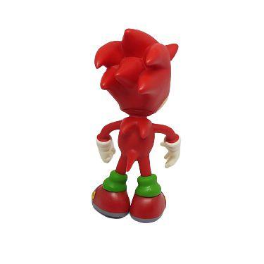 Boneco Sonic vermelho no articulado, original Sega, de 25 cm usado