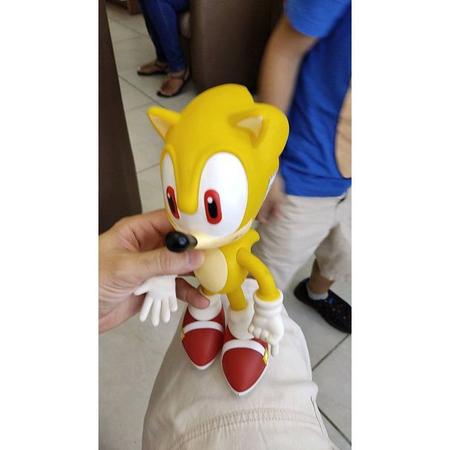 Bonecos Grandes 25cm - Super Sonic Amarelo Original C/ Caixa