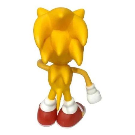 Boneco Sonic Amarelo Articulado Grande Super Size 23cm - Bonecos