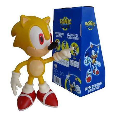 Boneco Super Sonic articulado amarelo 26 cm