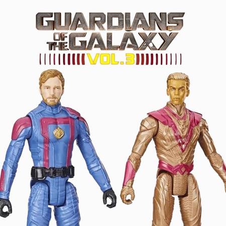 Bonecos Guardiões Da Galaxia 3 Star Lord Adam Warlock 30cm