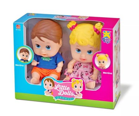 Imagem de Bonecos little dolls gêmeos - divertoys