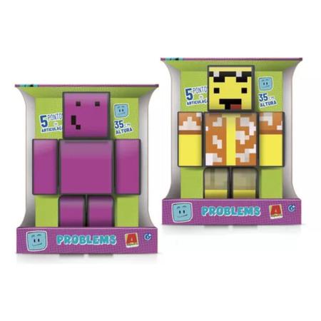 Kit 3 Bonecos Minecraft Problems Melzinha Mel 35 Cm - Algazarra - Boneco  Minecraft - Magazine Luiza