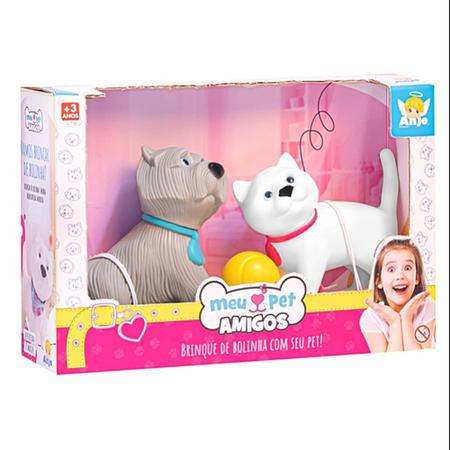 Bonecos Pet Amiguinhos Cão E Gato Fofinhos - Anjo Brinquedos - Bonecos -  Magazine Luiza