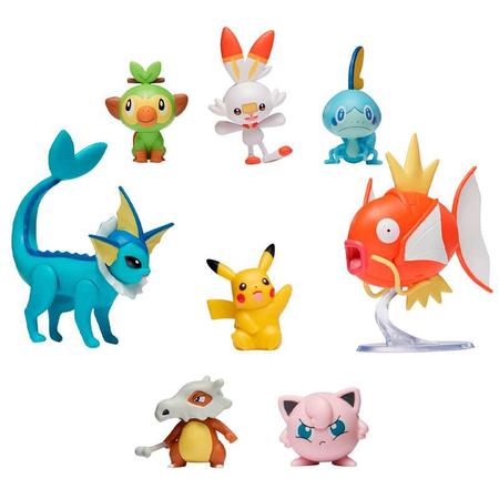 Conjunto de Figuras - Pokémon - 8 Bonecos - Battle Figure Multi