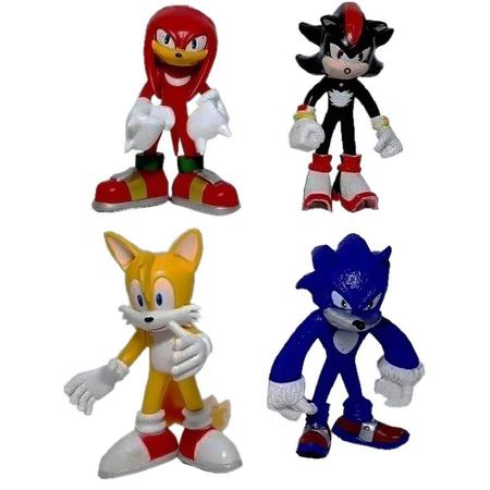 Kit 4 Personagens Turma Do Sonic