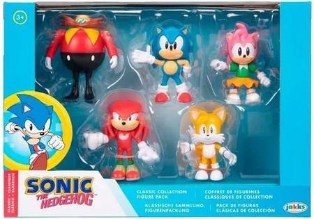 Cartela kit com brinquedos bonecos do Sonic Filme