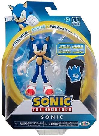 Bonecos Sonic The Hedgehog F00662 - Sonic com Prancha de Snowboard